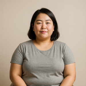 40代女性、骨盤矯正後の座り姿勢