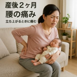 産後の腰痛。強い痛みは治まったが、痛みが残る(30代女性)