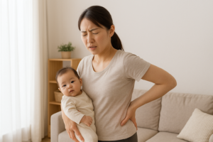 産後の腰痛。動くときに瞬間的にグキっとなるような痛みがある（20代女性）